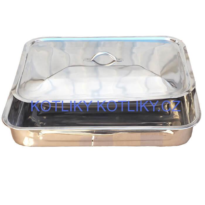 Nerezový pekáč s poklicí 42 x 31 cm INOX