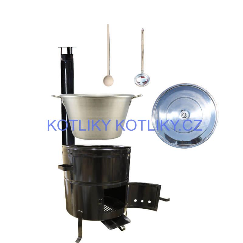 Nerezový kotel 70 L + kovová kotlina 56 cm BIG PARTY