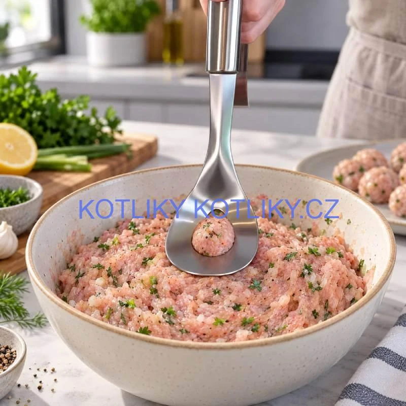 Nerezové tvořítko na masové kuličky a knedlíčky