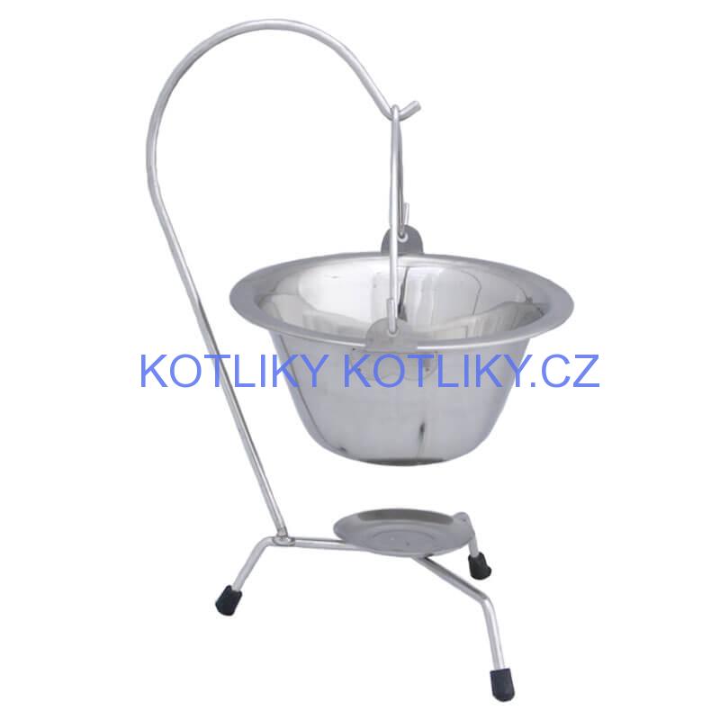 Servírovací kotlík na guláš nerezový 0,8 l + stojánek
