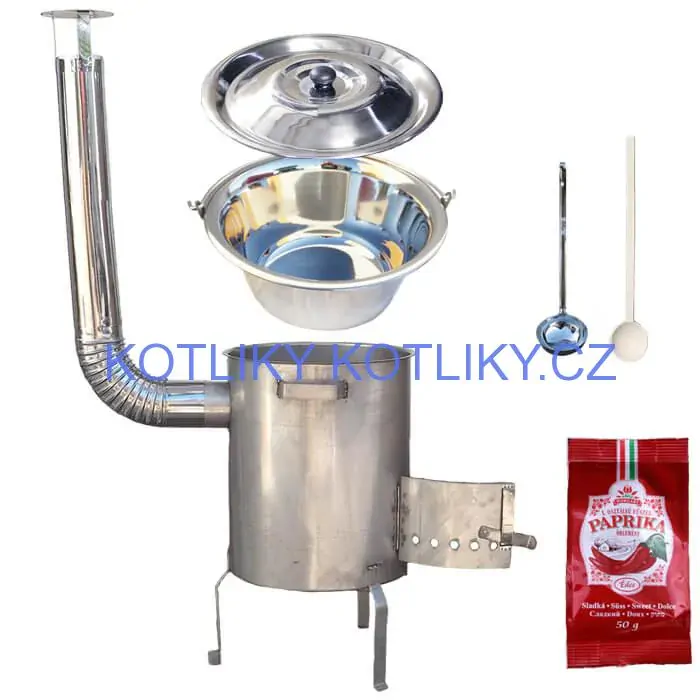 Nerezový kotlík 30 L (1,2 mm) INOX + nerezová kotlina (1,5 mm) 45 cm STRONG EXCLUSIVE