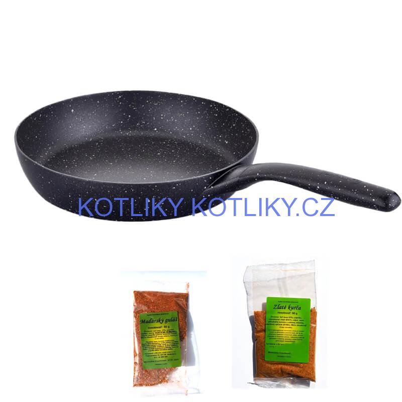 Hrnec s poklicí + pánev + pepř Classic Plus Volkanit