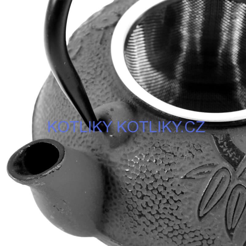 Litinový čajník 600 ml šedý