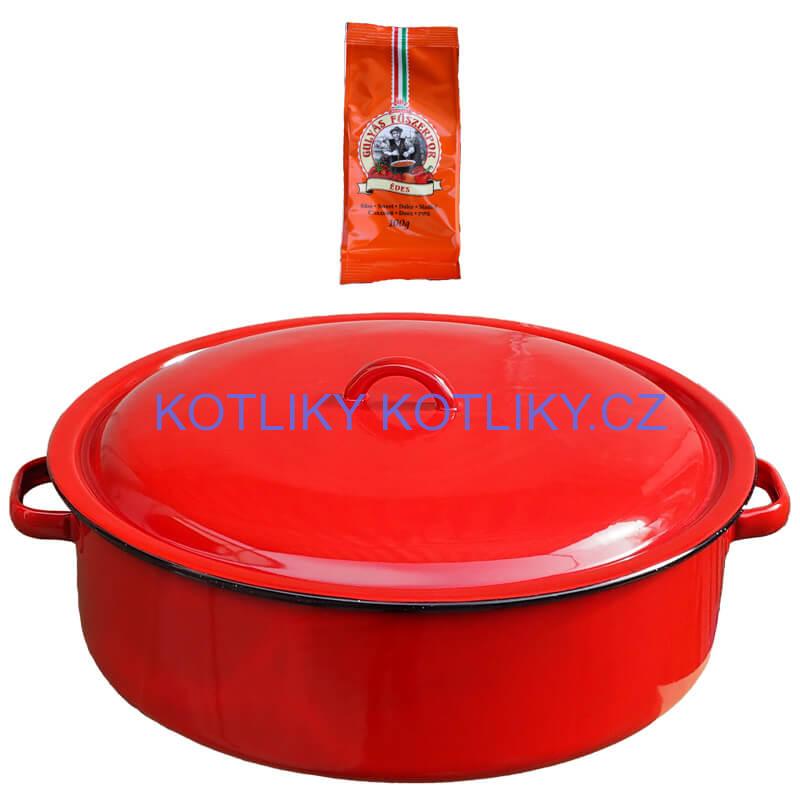 Smaltovaný kastrol s poklicí 20 L CLASSIC + paprikový pepř na guláš