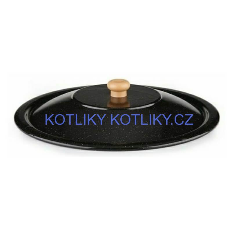 Smaltovaný kotlík 20 L + nerezová kotlina 42 INOX + vařečka + misky 12 ks