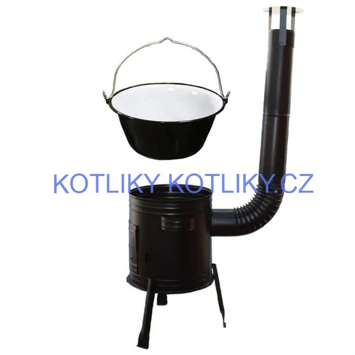 Smaltovaný kotlík 25 L (1,2 mm) + kovová kotlina 42 CLASSIC (KOV) Easy party