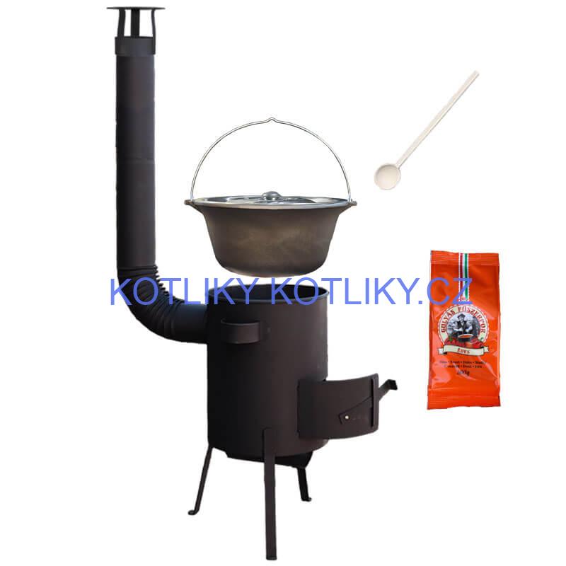 Litinový kotlík 16 L + žáruvzdorná kotlina 36 PLUS 600 4 MM