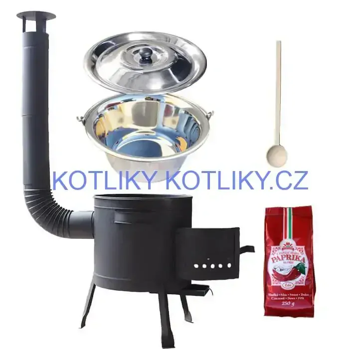 Nerezový kotlík 22 L (0,8 mm) INOX + silnostěnná (1,5 mm) žáruvzdorná kotlina BALKY STRONG 42 PLUS 600