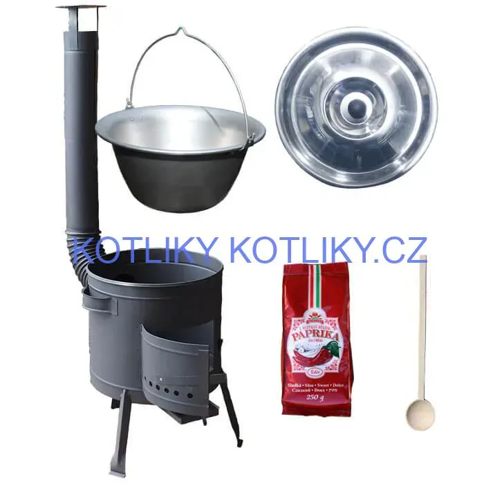 Nerezový kotlík 20 L (1,5 mm) + silnostěnná (1,5 mm) žáruvzdorná kotlina BALKY STRONG 42 PLUS 600