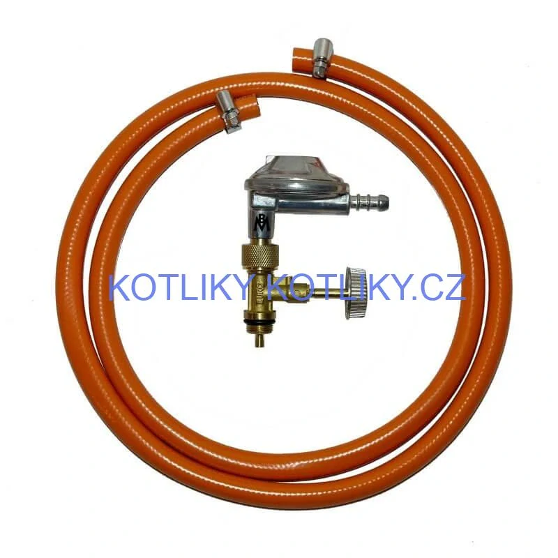 Regulátor tlaku plynu pro 2 kg PB láhev + hadice a ventil