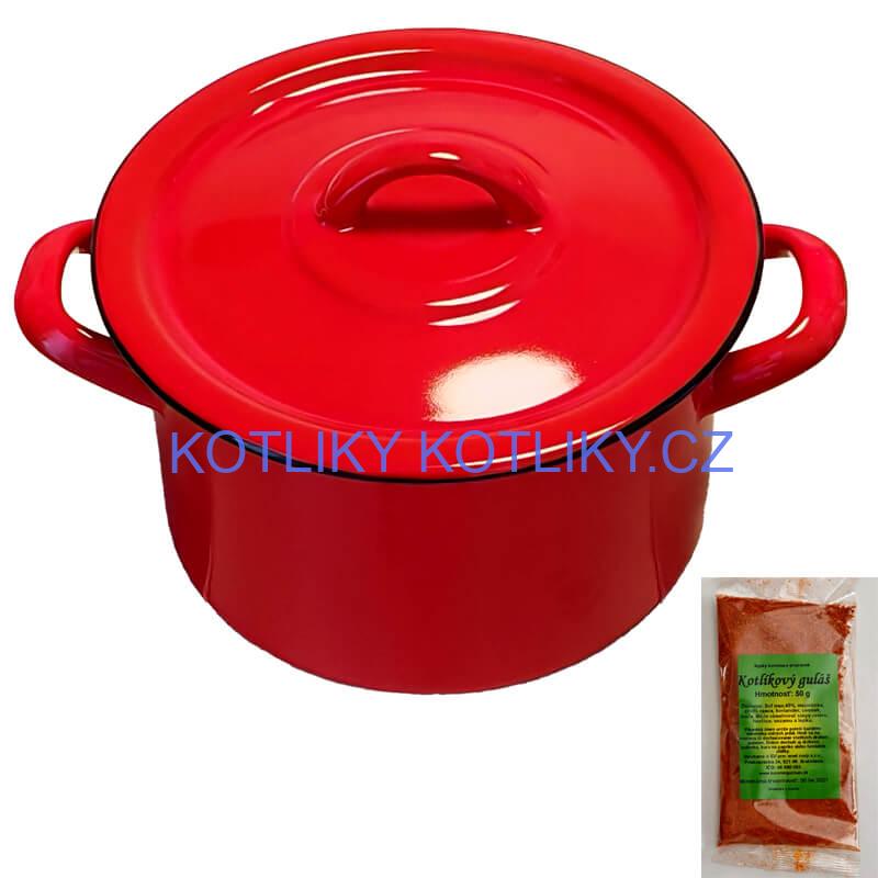 Smaltovaný hrnec s poklicí COMBI 5,5 l + směs koření na kotlíkový guláš 50 g