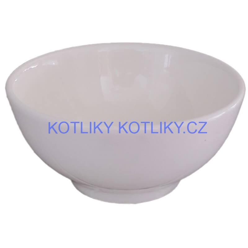 Keramické misky na servírování guláše 15 cm 12 ks bílé