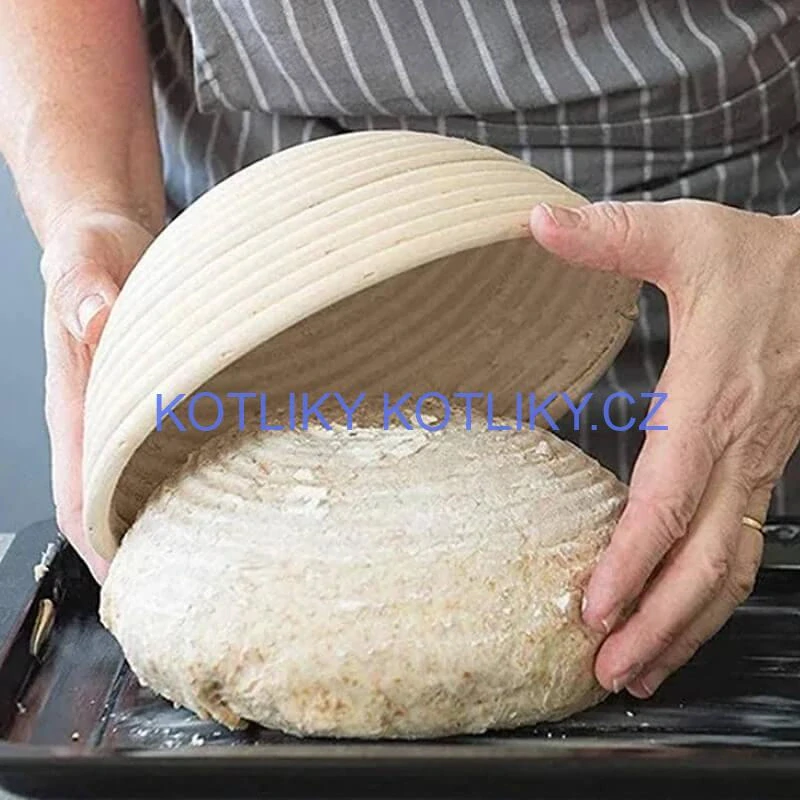 Ratanová miska na kynutí chleba – kulatá