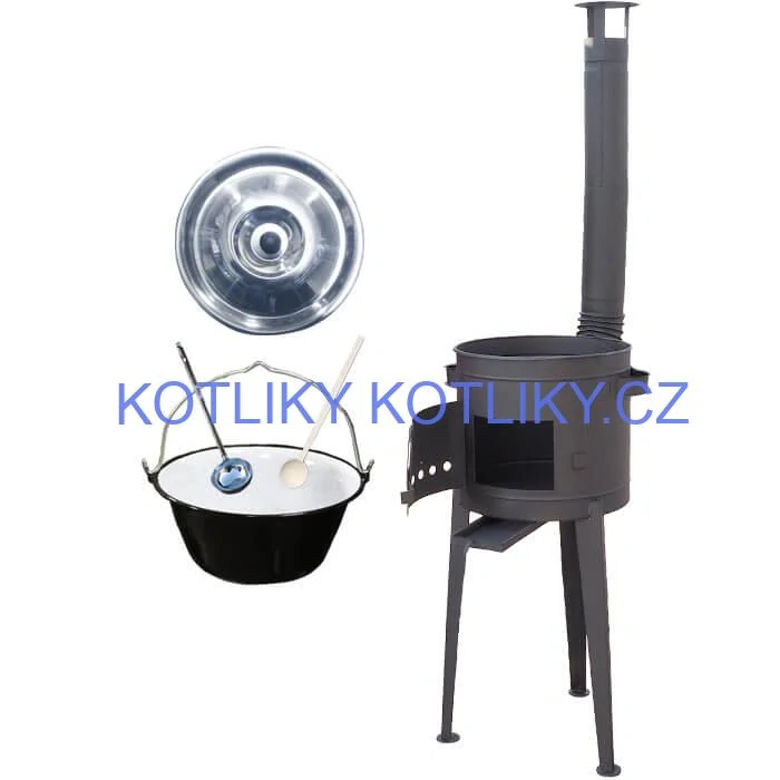 Smaltovaný kotlík 30 L (1,2 mm) + vysoká kotlina 47 cm (2 mm) HODO PLUS 600