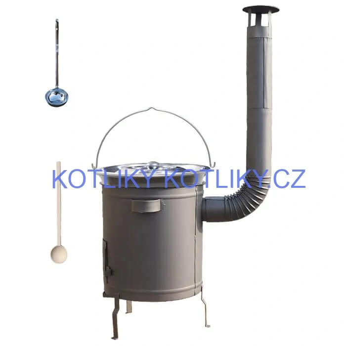 Nerezový kotlík 15 L (1,5 mm) + hrubostěnná (1,5 mm) a žáruvzdorná kotlina 36 PLUS 600