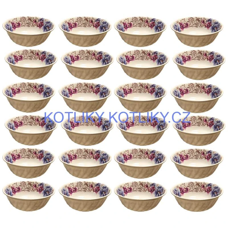 Plastová miska s květinovým vzorem (750 ml) – nyní v sadě 12 kusů!