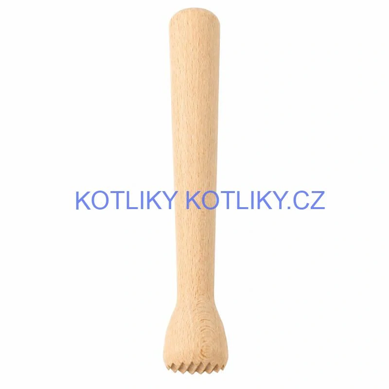 Dřevěný drtič na česnek a bylinky 22 cm