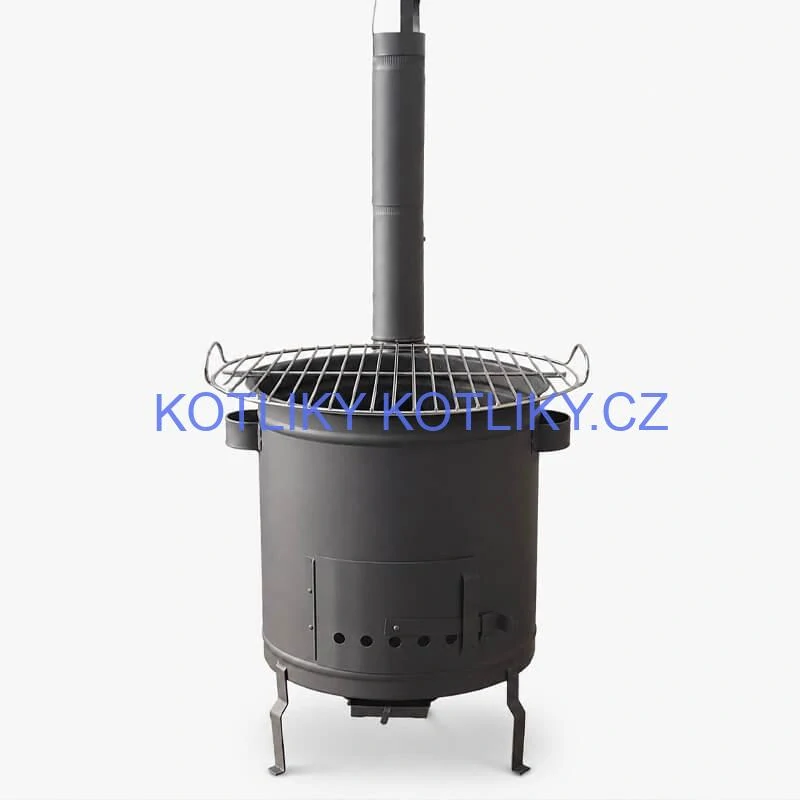 Nerezový grilovací rošt 51 cm s madly k ohništi
