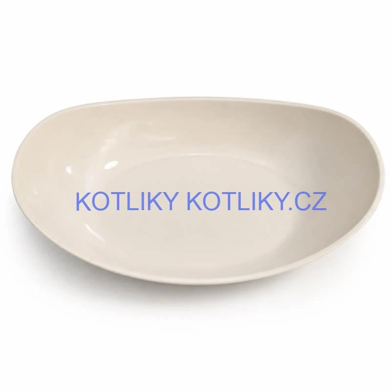 Plastová servírovací miska loďka 28,5 cm – smetanová