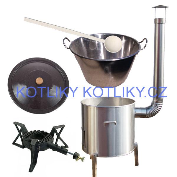Zabijačkova nerezová souprava 70 L + hořák