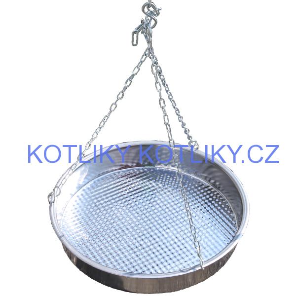 Nerezová pánev s řetízkem 49 cm