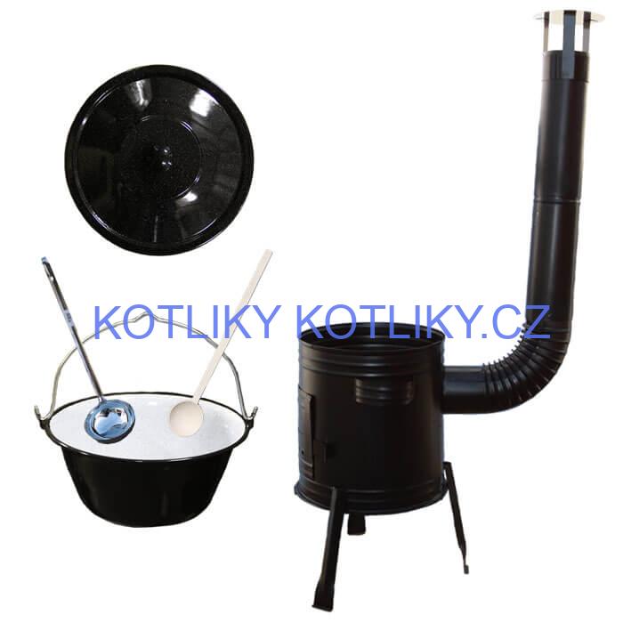 Smaltovaný kotlík 20 L (1,2 mm) + kovová kotlina 42 CLASSIC (KOV)