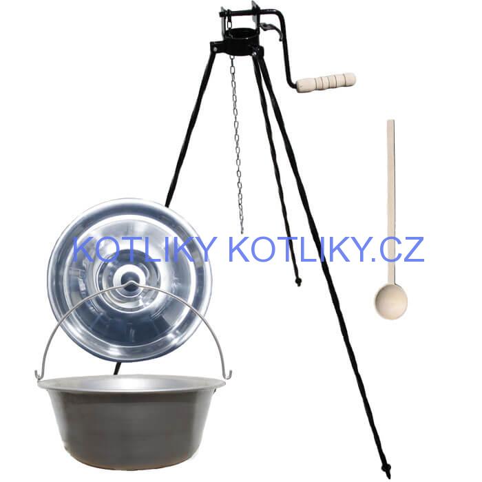 Nerezový kotlík 20 L (1,5 mm) + stojan s kladkou VAR
