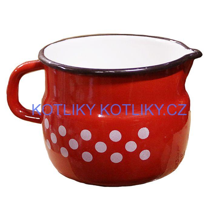 Smaltovaný hrnek s výlevkou 1,5 L