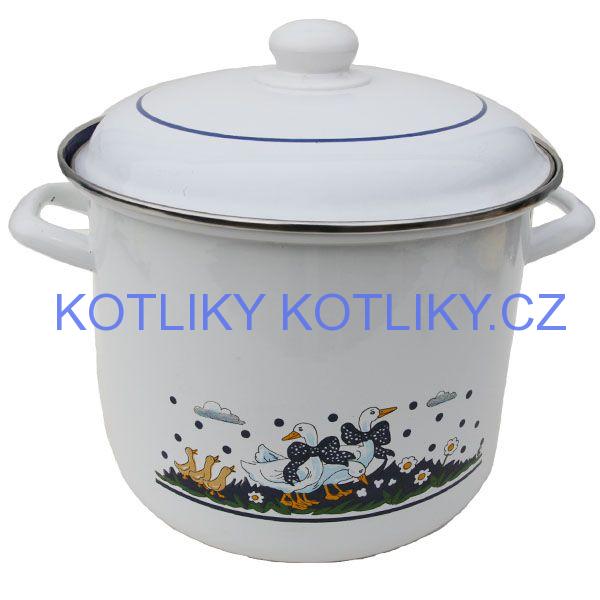 Smaltovaný hrnec 8 L - Kachničky