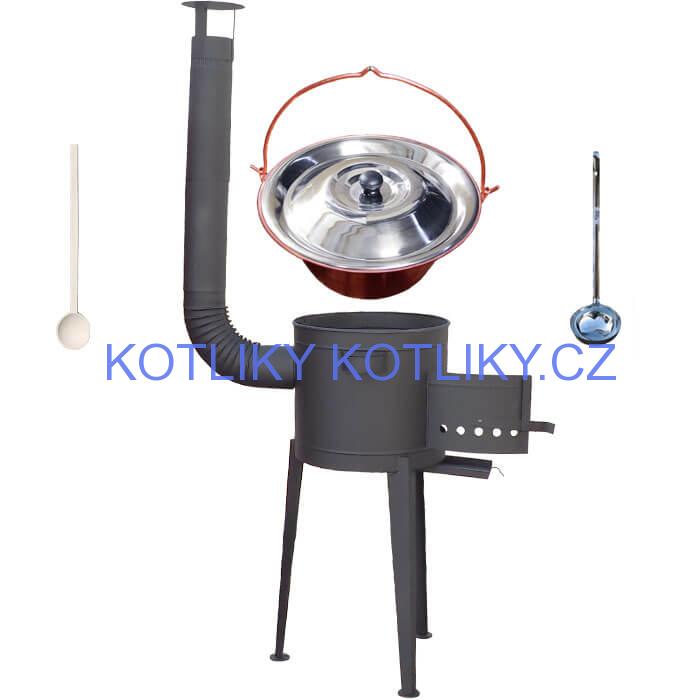 Kotlíkový gulášový set 36 PLUS 600 + měděný kotlík 14 L (1,2 mm)