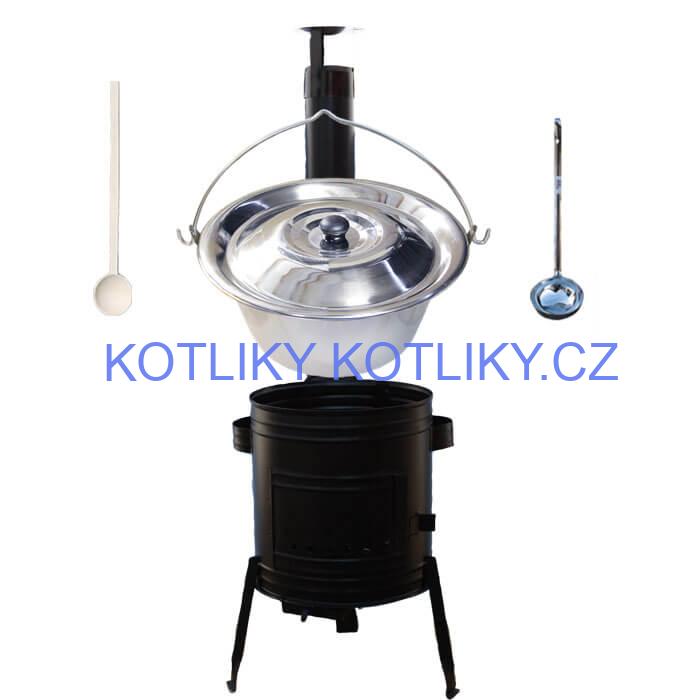 Nerezový kotlík 20 L (0,8 mm) + kovová kotlina 39 CLASSIC (KOV)