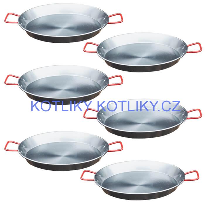 Paella Tapas catering 24 cm - 6 ks ocelových pánví