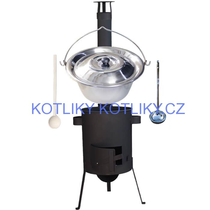 Nerezový kotlík 22 L (0,8 mm) + žáruvzdorná kotlina 42 PLUS 600 4 MM