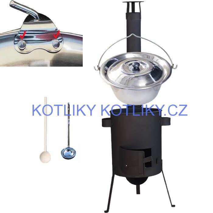 Nerezový kotlík 30 L (0,8 mm) + žáruvzdorná kotlina 45 PLUS 600 4 MM