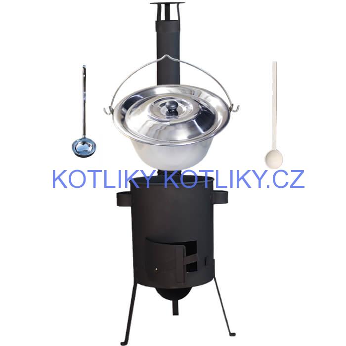 Nerezový kotlík 30 L (1,2 mm) + žáruvzdorná kotlina 45 PLUS 600 4 MM