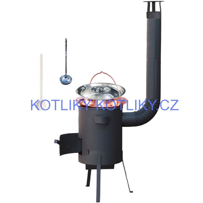 Měděný kotlík 30 L (1,2 mm) + žáruvzdorná kotlina 45 PLUS 600 4 MM