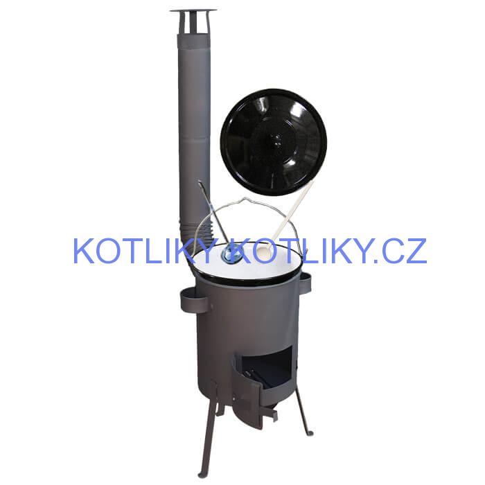 Smaltovaný kotlík 25 L + žáruvzdorná kotlina 45 PLUS 600 4 MM