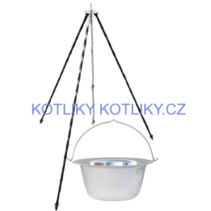 Nerezový kotlík (INOX 0,8 mm) 20 L + trojnožka 1,2 m