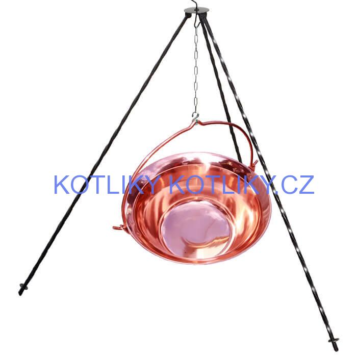 Měděný kotlík 20 L (1,2 mm) + trojnožka 1,2 m