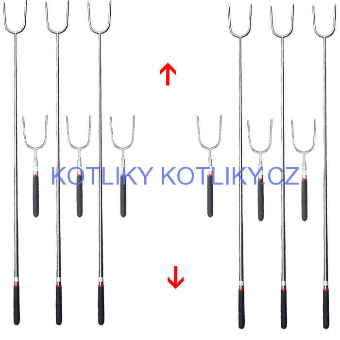 Vidličky na opékání 24,5 cm - 84,5 cm - teleskopické 12 ks