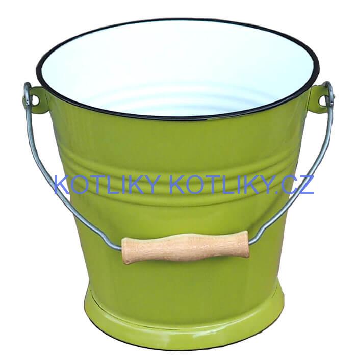 Smaltované vědro 5 L GREEN