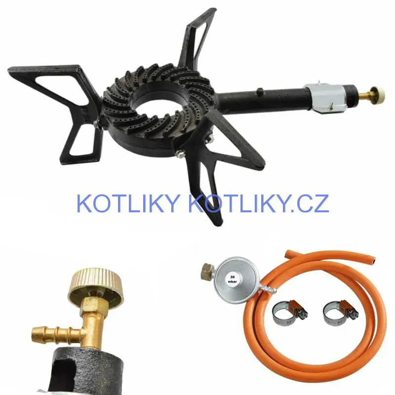 Hořák - plynový vařič 7,5 kW HU + připojovací příslušenství