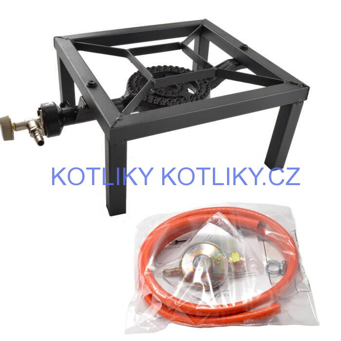Plynový hořák HU 3 kW + tlaková hadice 1,5 m + regulátor tlaku 30 mbar