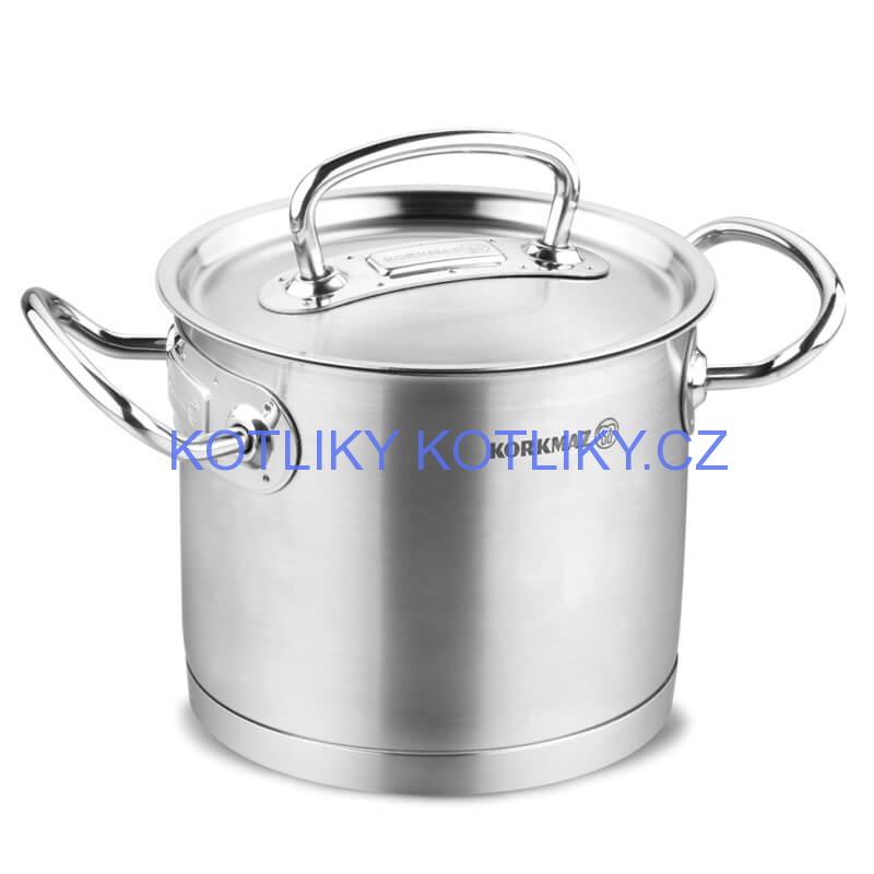 Sada nerezových hrnců s poklicí + rendlík 2 + 1 ks 5 L, 9 L, 1,5 L