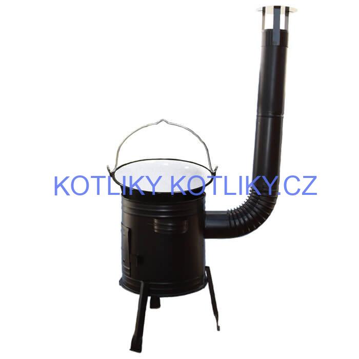 Smaltovaný kotlík 13 L (1,2 mm) + kovová kotlina 36 CLASSIC (KOV) Easy party
