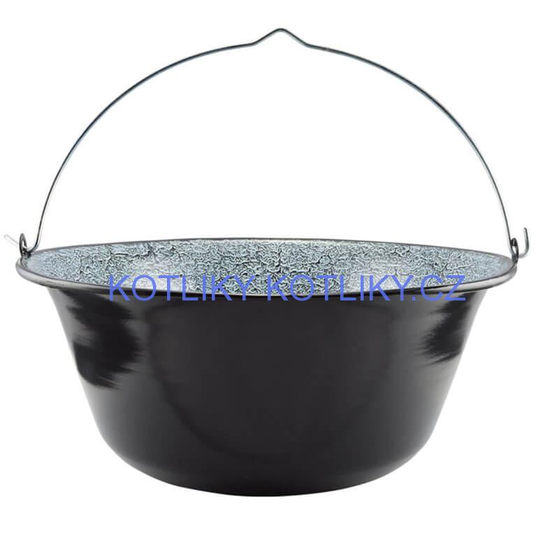 Smaltovaný kotlík 16 L + nerezová kotlina 39 INOX + misky 12 ks