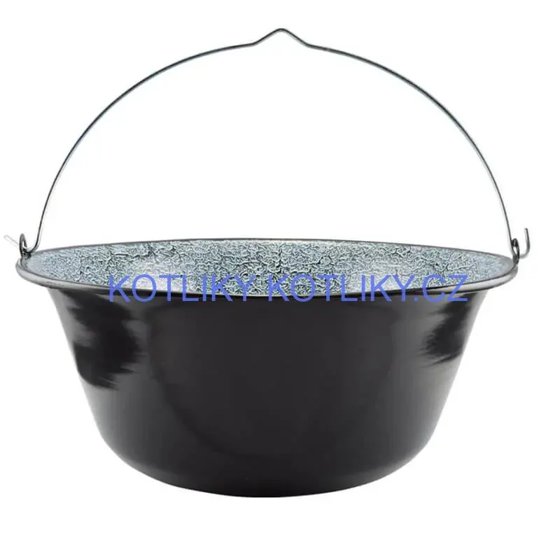 Smaltovaný kotlík 13 L + nerezová kotlina 36 INOX + misky 12 ks