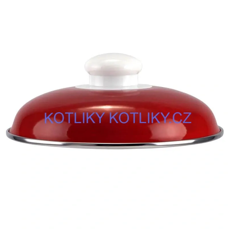Smaltovaný kastrol s poklicí 2 L červený + pikantní směs koření 50 g Kotlíkový guláš