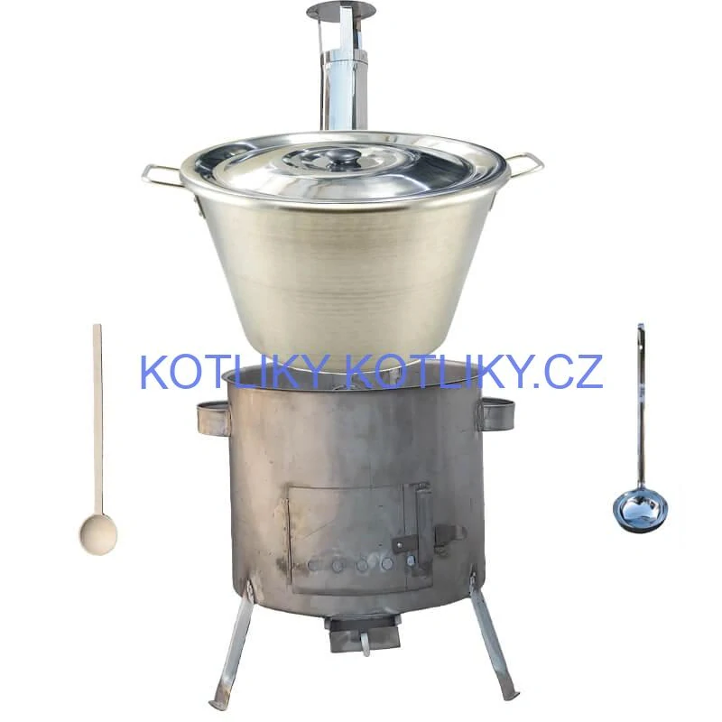 Nerezový kotel 40 L (1,2 mm) INOX + nerezová kotlina 45 cm (1,5 mm) STRONG CLASSIC