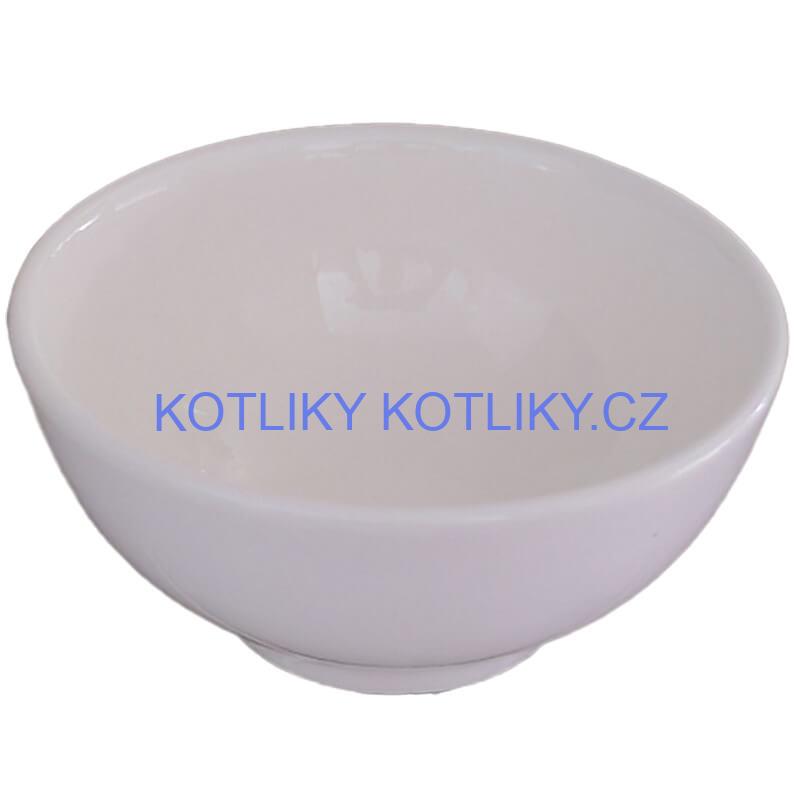 Keramické misky na servírování guláše 15 cm 12 ks bílé